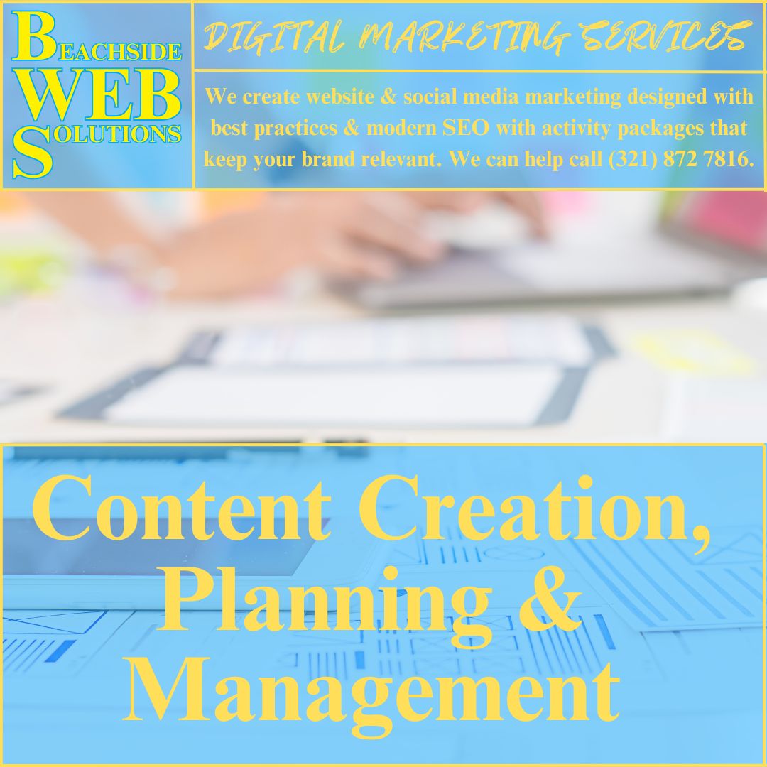 Content Creation, Planning & Management